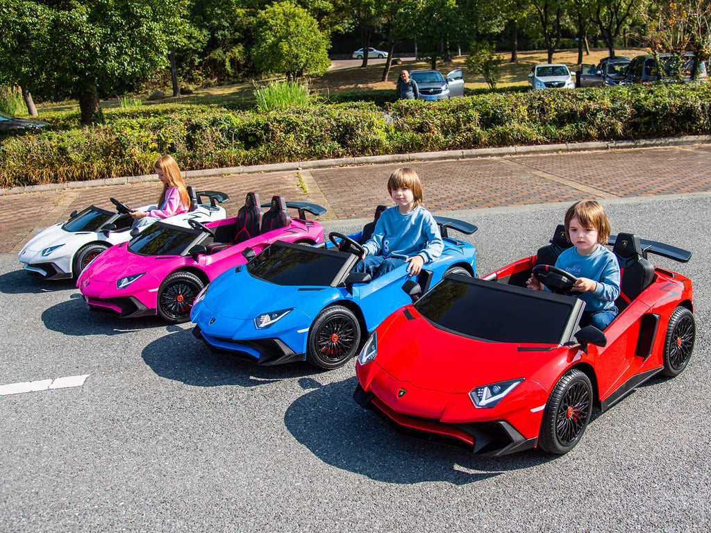 24V Lamborghini Aventador 2 Seater Ride on Car for Kids - Grey