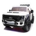Ford F450 Custom Edition 24V Kids Ride-On Car Truck with R/C Parental Remote | White