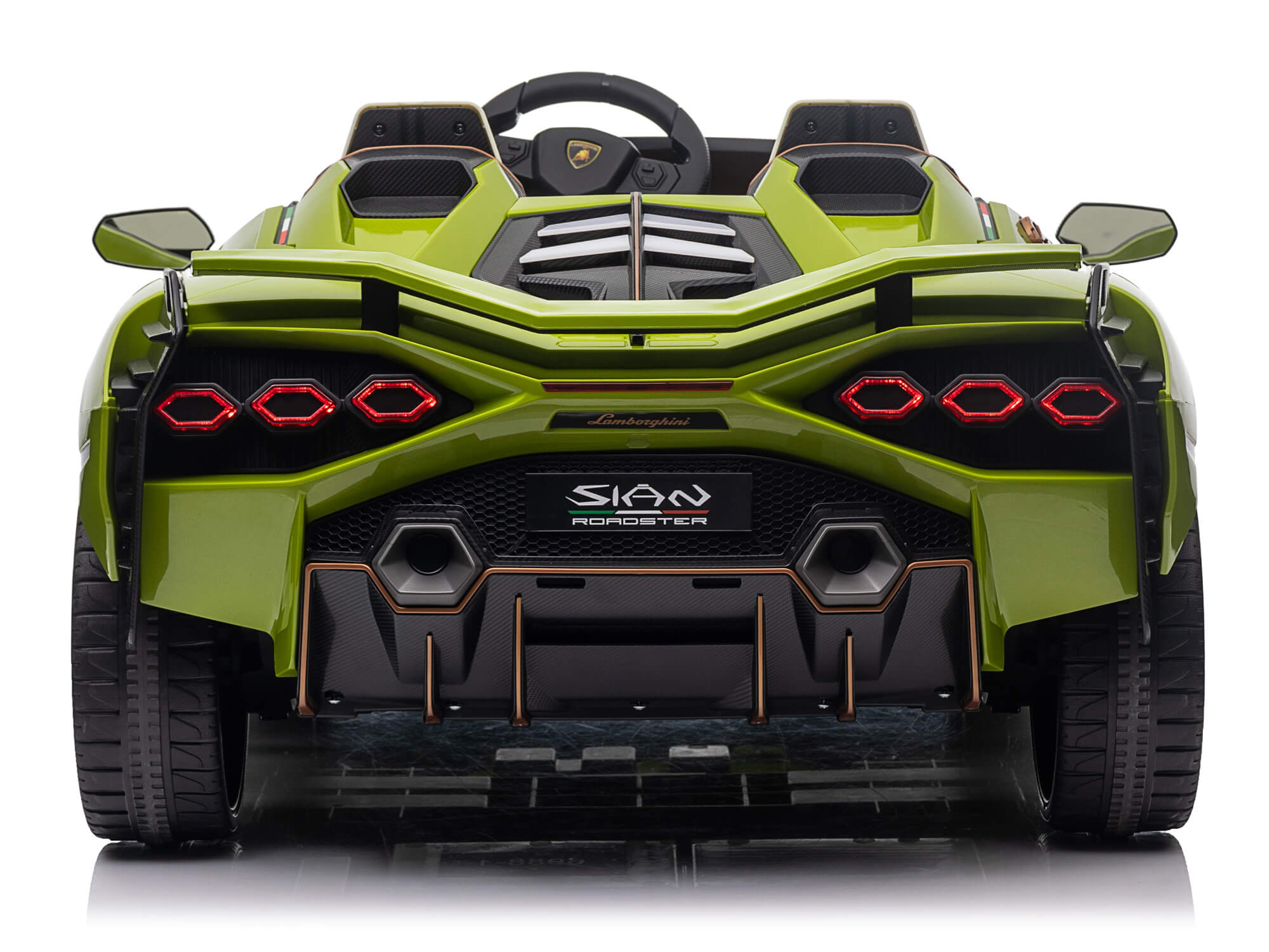24V Lamborghini Sian Two-Seater Kids Ride On Car with Remote - Green