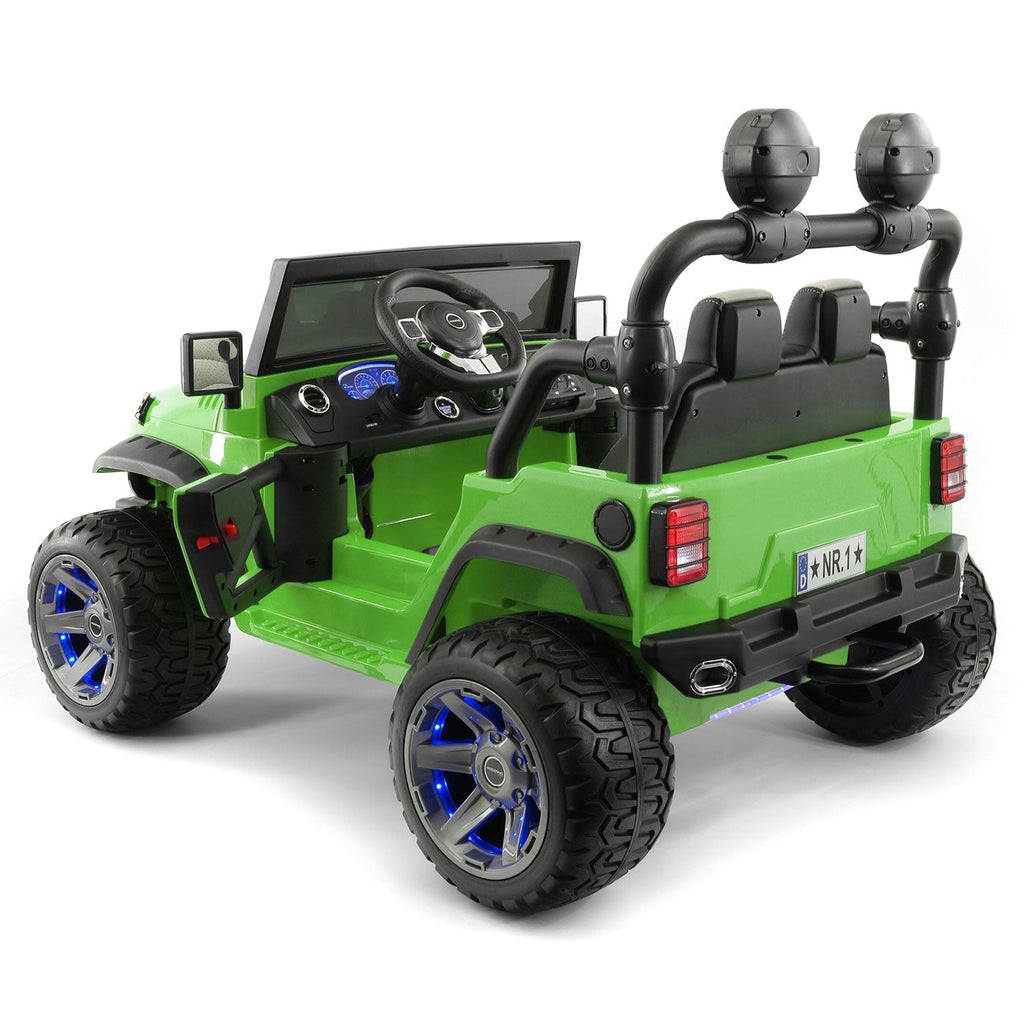 Trail Explorer 24V Kids Ride-On Car Truck with R/C Parental Remote | Green