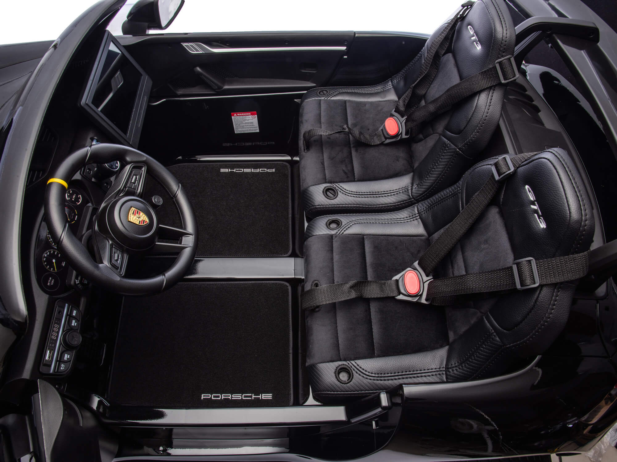 24V Porsche 911 GT3 Kids 2-Seater Ride On Car - Black