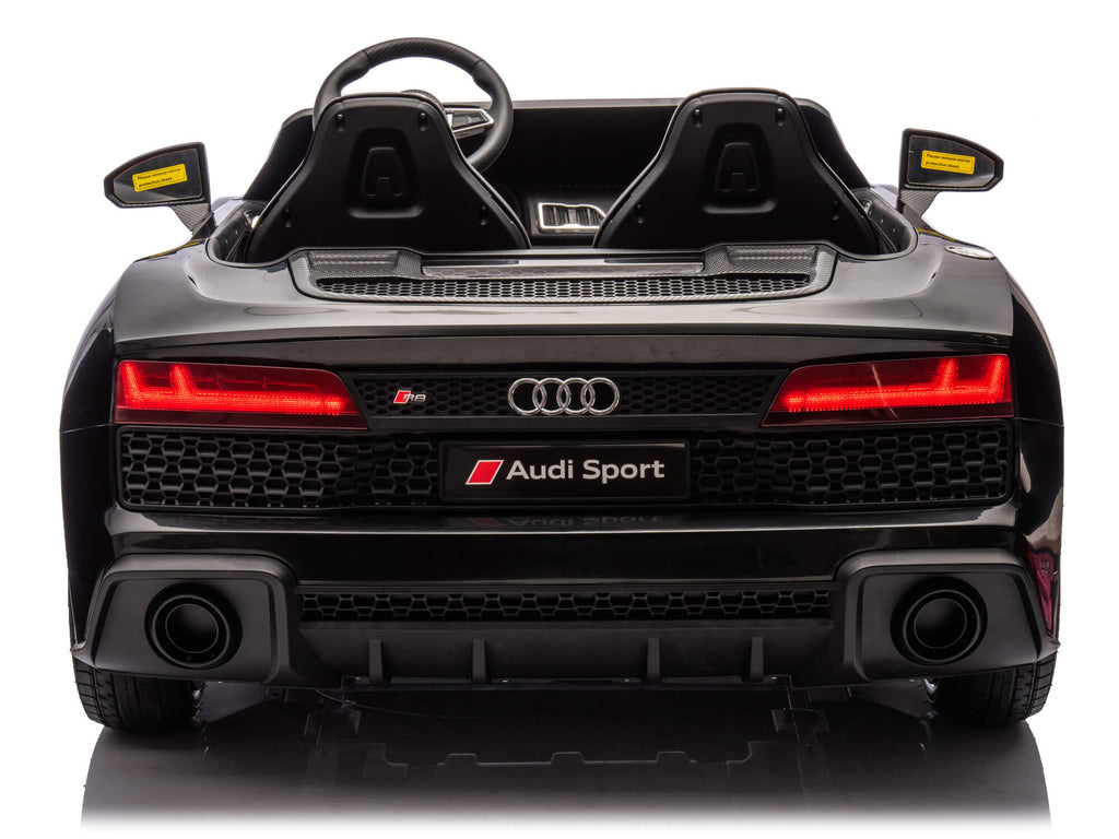 24V Audi R8 Spyder 2 Seater Ride on Car for Kids - Black