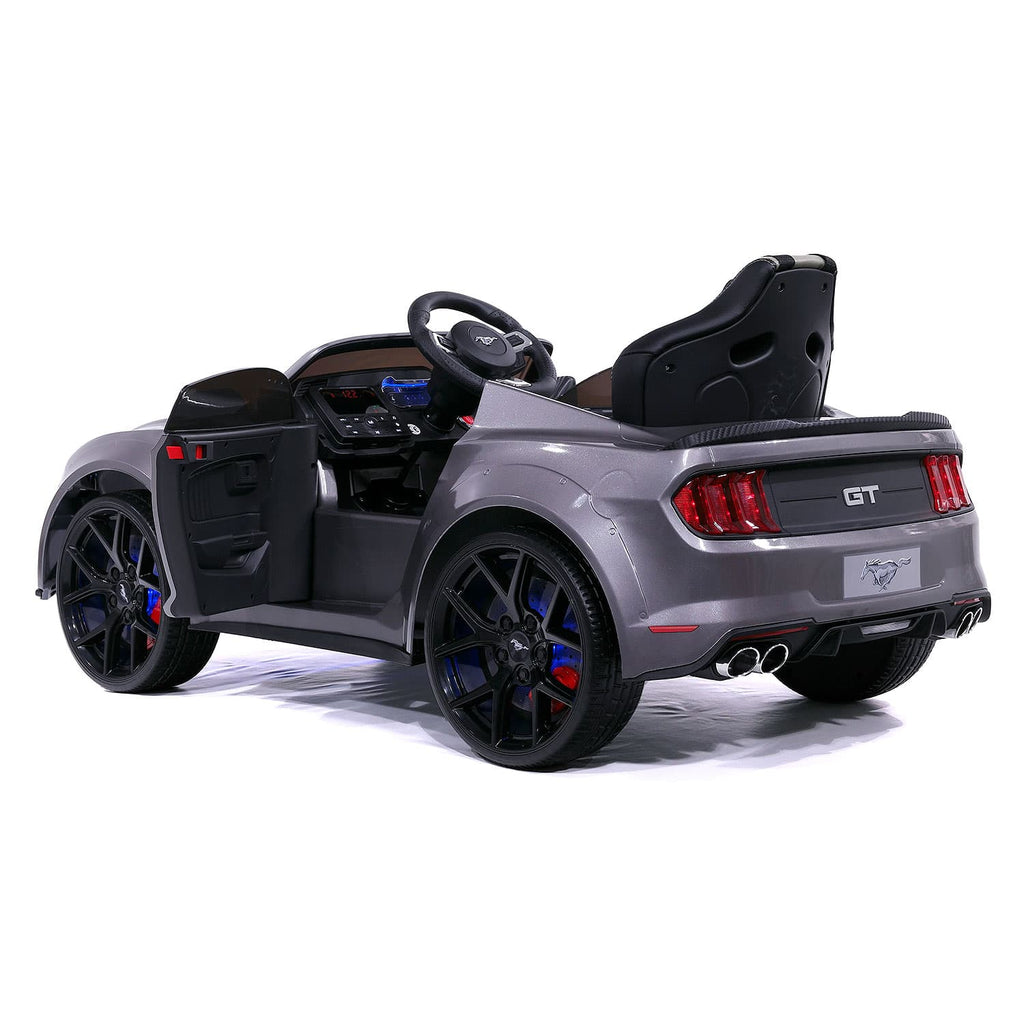 Ford Mustang GT Custom Edition 24V Kids Ride-On Car with R/C Parental Remote | Gray