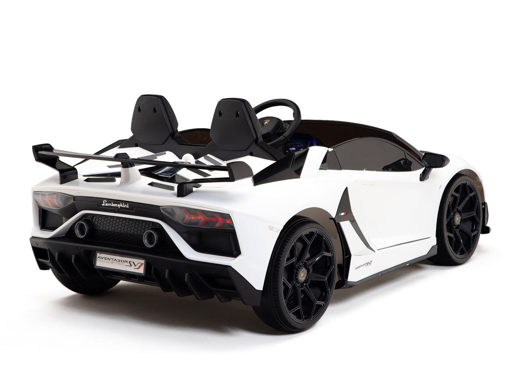 24V Lamborghini SVJ Ride On DRIFT Car with Remote Control - White