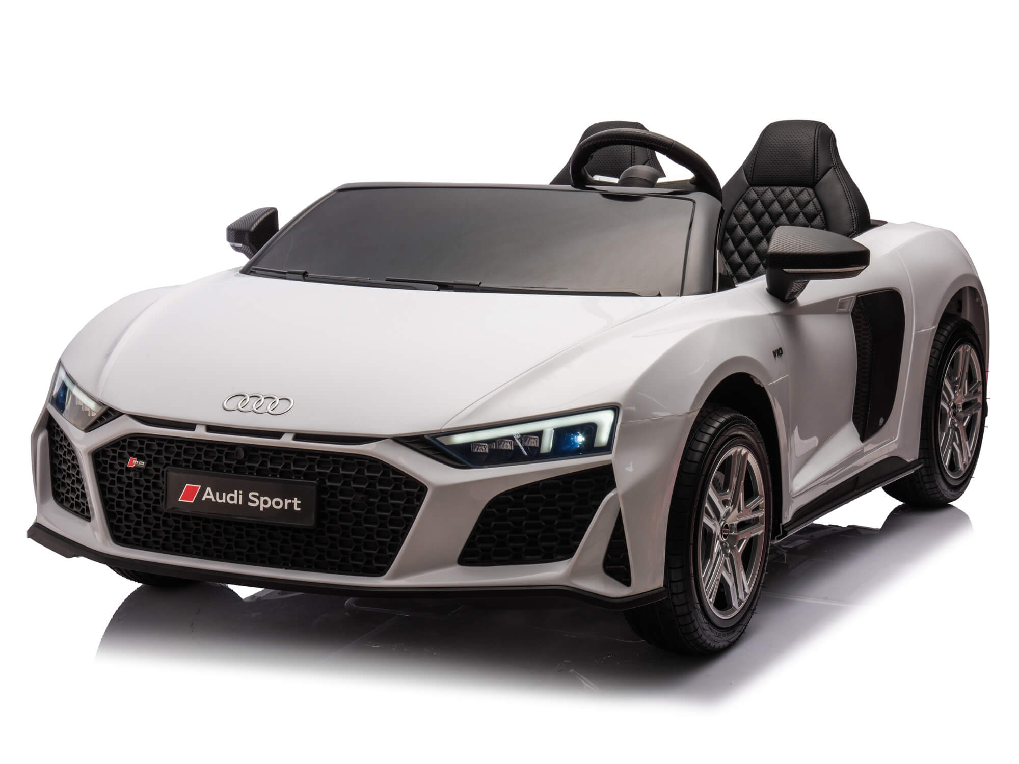 24V Audi R8 Spyder 2 Seater Ride on Car for Kids - White
