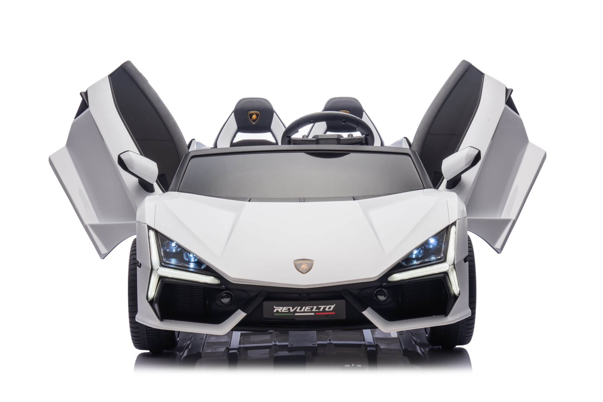 24V / 9 MPH Lamborghini Revuelto Two-Seater Kids Ride On Car – White